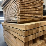 Ca. 34x Douglas 120x120x2500mm bezaagd